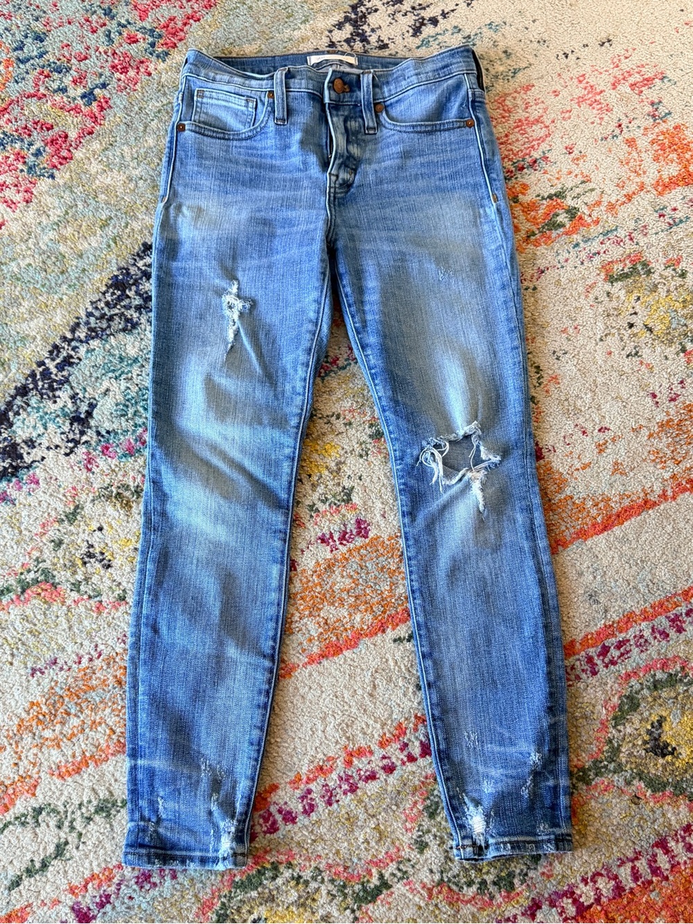 Madewell 9” High-Rise Skinny Jeans Destructed-Hem Edition (Women’s 25S)
